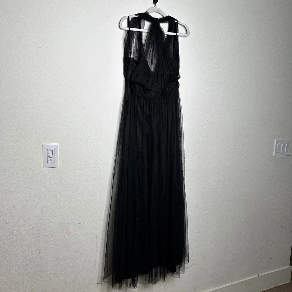 Windsor Rebecca Black Tulle Maxi Dress Sleeveless Formal Evening Gown Sz S? READ - Picture 5 of 8